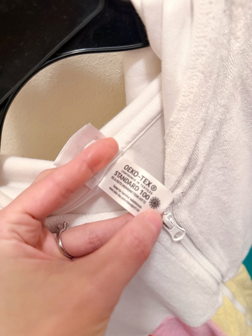 Hanna Andersson Cream Hooded Zip Robe with Rainbow Stripe Skirt - Picture 11 of 12